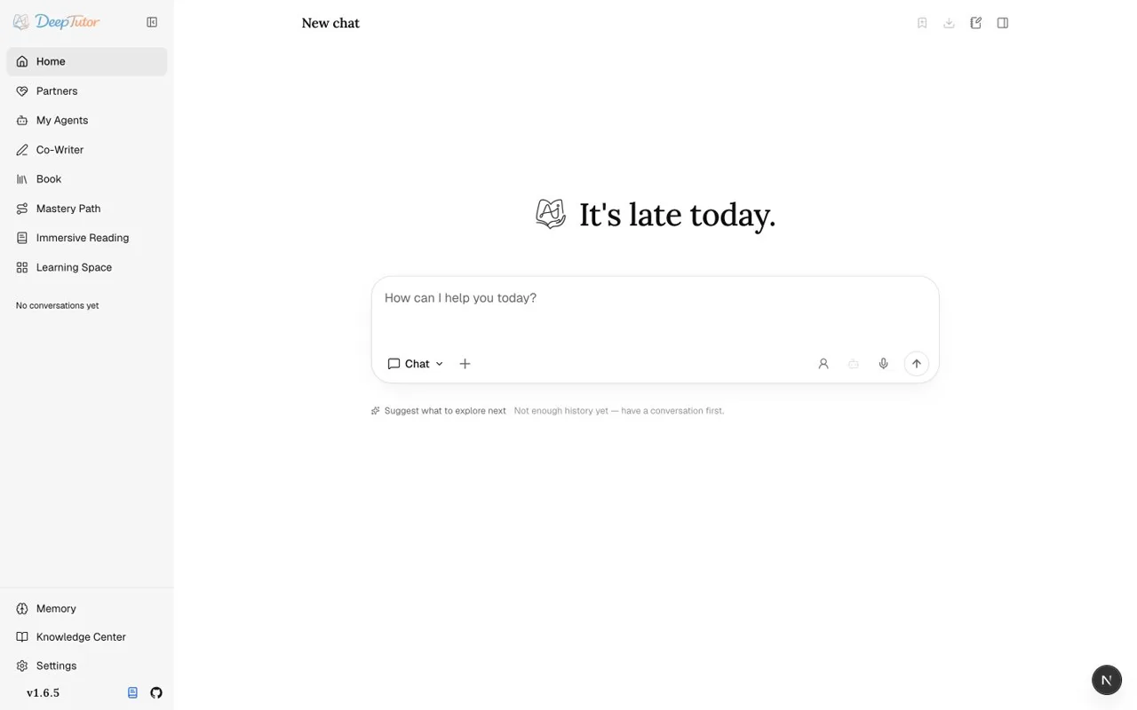 Capture de la page de DeepTutor