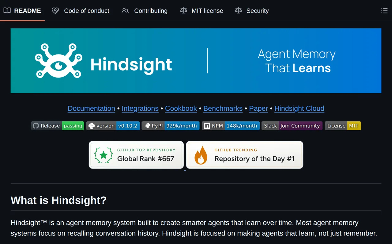 Capture de la page de hindsight