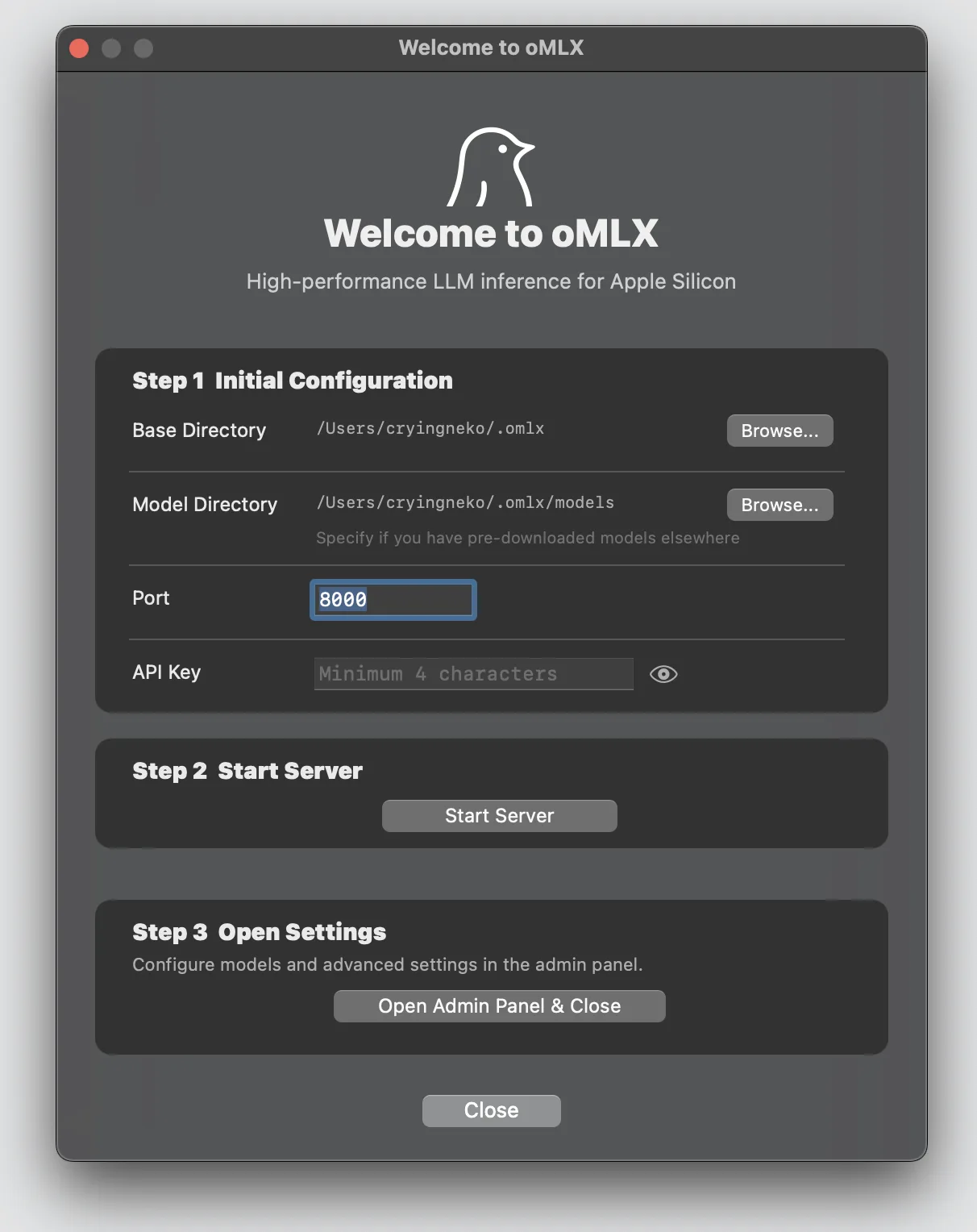 oMLX en image (tirée de la page du projet)